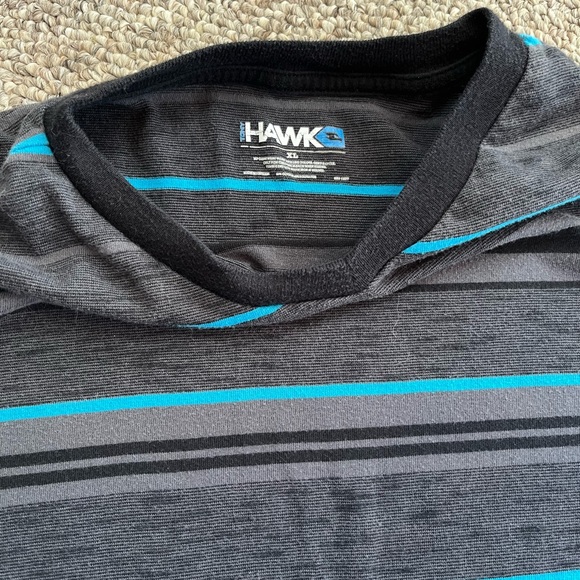 💛5/$25💛 Tony Hawk Striped V-neck T-shirt, size lge, good condition (see note) - Picture 2 of 3